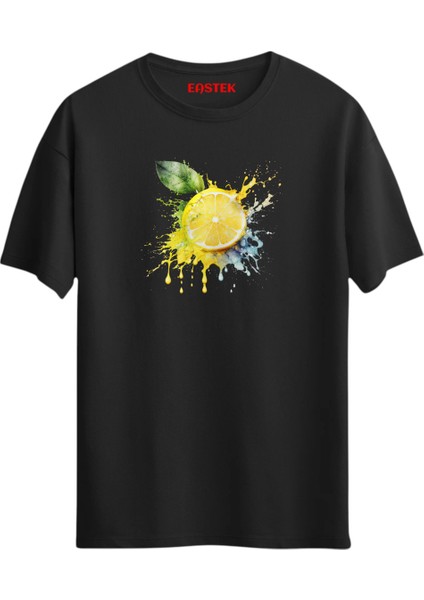 Lemon Splash Baskılı T-Shirt