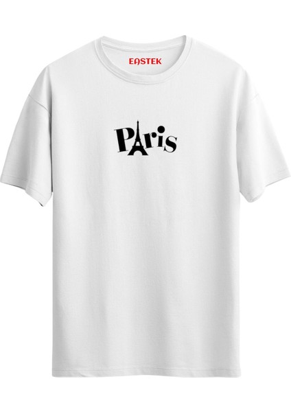Paris Baskılı Unisex Regular T-Shirt