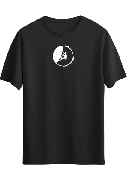 Climber Baskılı Minimal Unisex Regular T-Shirt
