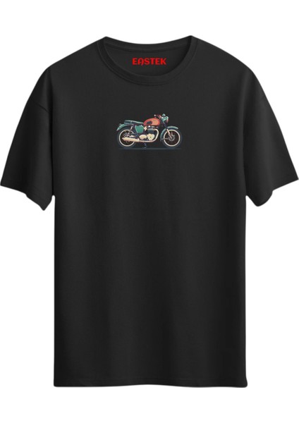 Minimal Vintage Motorsiklet T-Shirt, Erkek Tişört, Kadın Tişört, Unisex T-Shirt