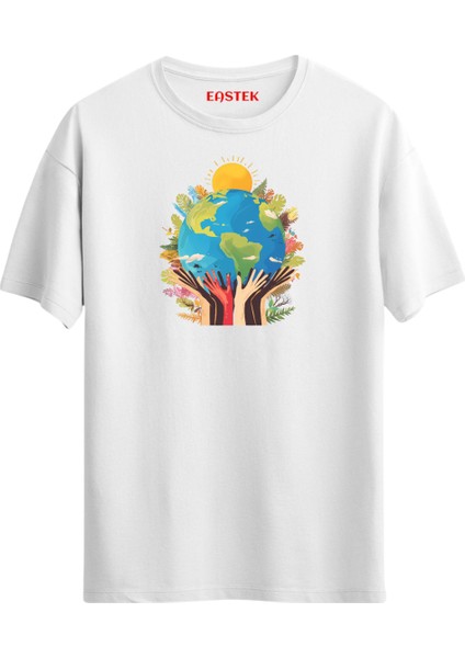 Together For Earth Baskılı T-Shirt