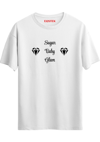 "sugar Baby Glam" Baskılı Unisex Regular T-Shirt
