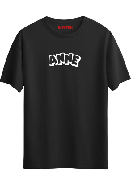 "anne" Yazısı Baskılı Unisex Regular T-Shirt