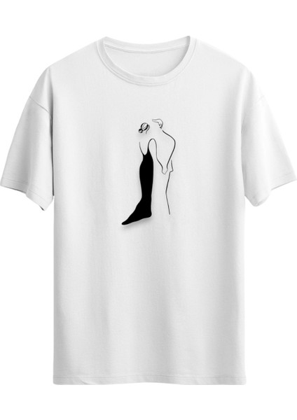 Couple Baskılı Unisex Regular T-Shirt