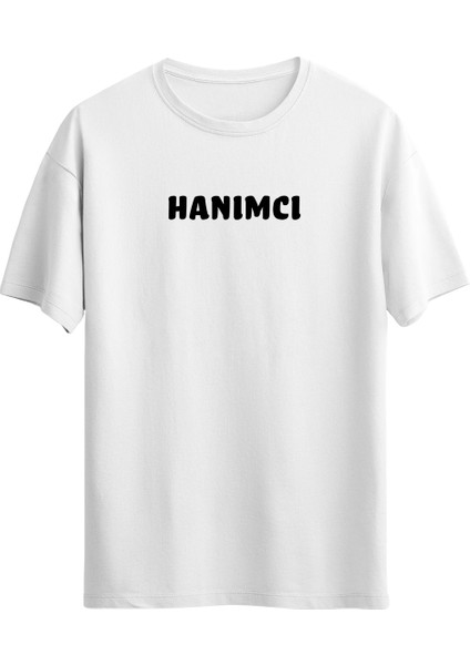 Hanımcı Baskılı Beyaz Tshirt