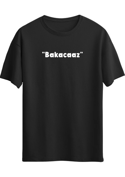 Bakacaaz Baskılı Siyah Tshirt