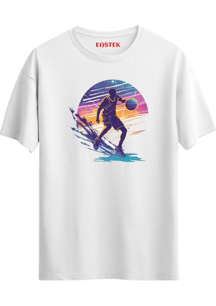 Basketball Player Baskılı Tasarım T-Shirt