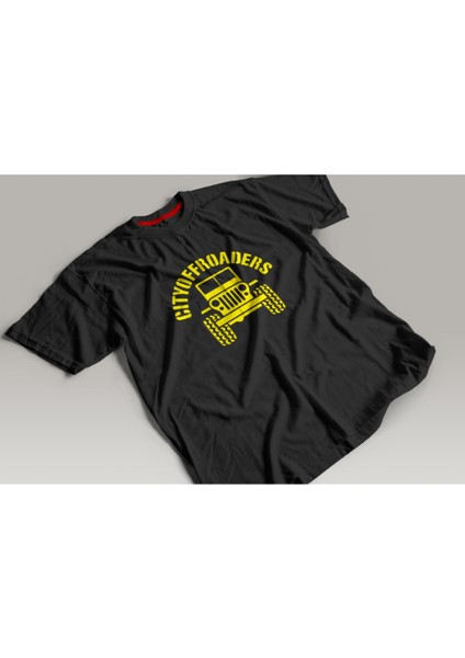 Jeep City Off Roaders Baskılı Tişört