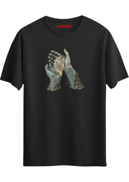 Unholdable Time Premium Siyah Baskılı Tasarım Tshirt