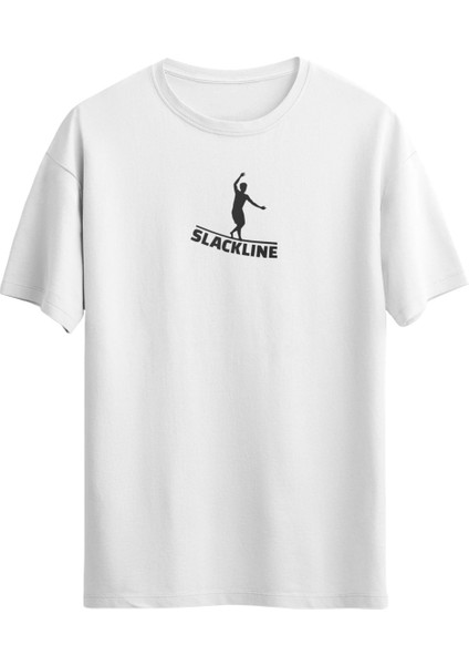Minimal Slackline Baskılı Unisex Regular T-Shirt