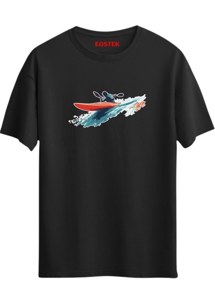 Canoeing Adventure Baskılı Tasarım T-Shirt
