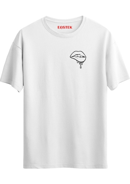 Sexy Lip Baskılı Unisex Regular T-Shirt