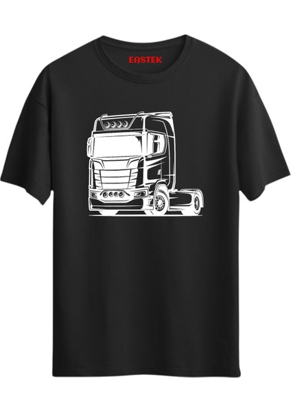 Tır Silüet, Tırcı, Tır Şoförü T-Shirt, Erkek Tişört, Kadın Tişört, Unisex T-Shirt