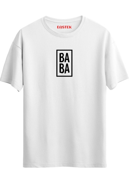 "baba" Yazısı Baskılı Unisex Regular T-Shirt