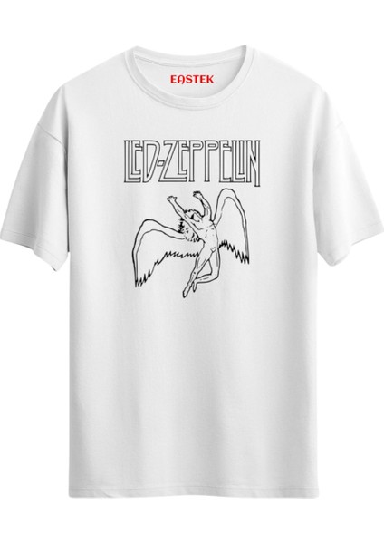 LED Zeppelin Unisex Baskılı Yazılı T-Shirt