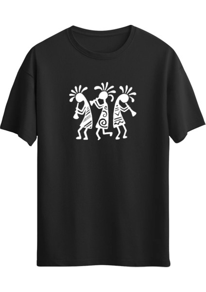 Kültürel Baskılı Unisex Regular T-Shirt