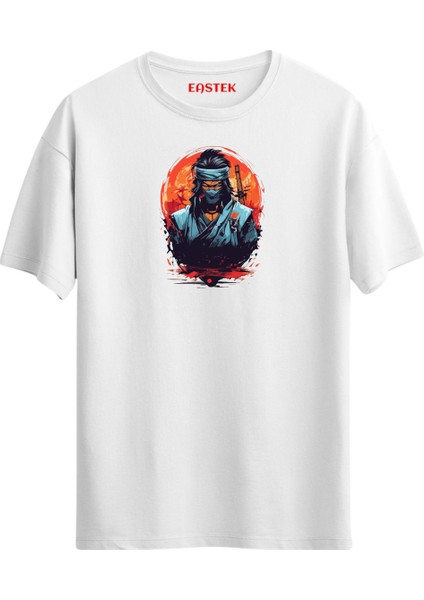 Rising Sun Warrior Baskılı Tasarım T-Shirt