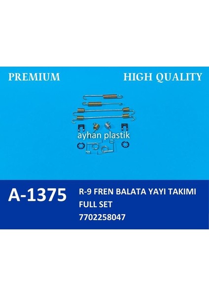 A1375 - Fren Balata Yay Takımı R9