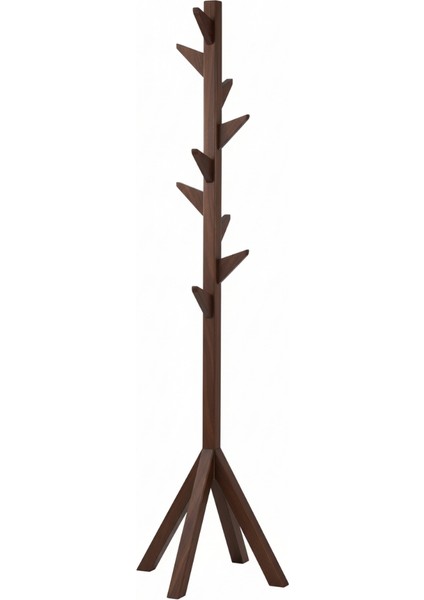 Ahşap Ayaklı Askılık Modern Elbise Askısı