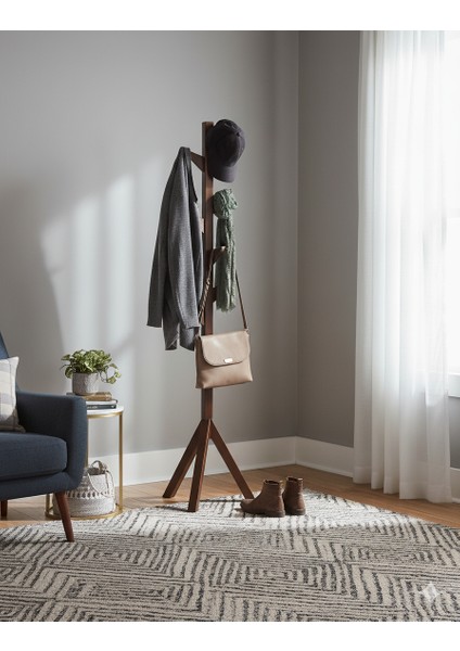 Ahşap Ayaklı Askılık Modern Elbise Askısı fırsatları