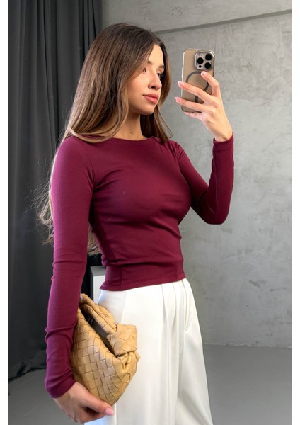 Kadın Kayık Yaka Uzun Kol Tshirt fiyatları
