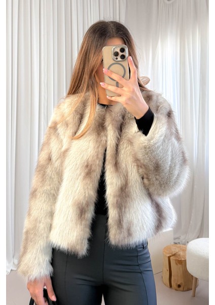 Kadın Kapşonlu Peluş Mont 5150