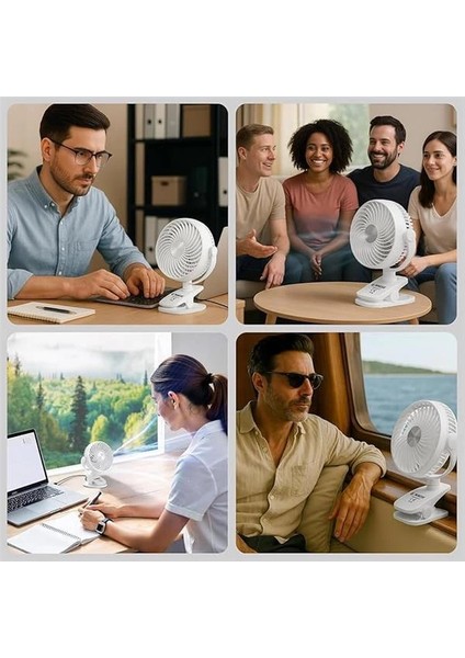 Mini Vantilatör - Masaüstü USB Fan - Klipsli Sabitleme - 360° Ayarlanabilir - Ultra Güçlü indirimleri