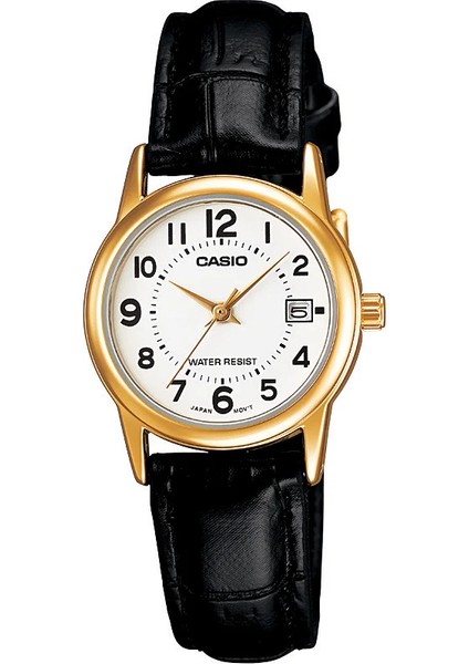 LTP-V002GL-7BUDF Deri Kadın Kol Saati