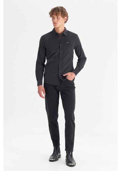 %100 Pamuk Regular Fit Normal Kesim Klasik Yaka Cepli Kadife Gömlek fiyatları