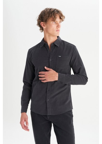 %100 Pamuk Regular Fit Normal Kesim Klasik Yaka Cepli Kadife Gömlek modelleri