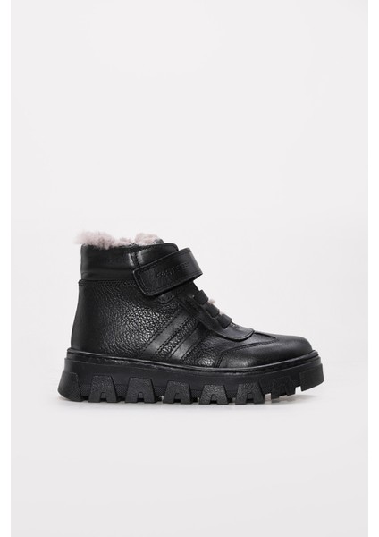 Hakiki Deri Kürklü Unisex Çocuk Klasik Bot 006KXA6001
