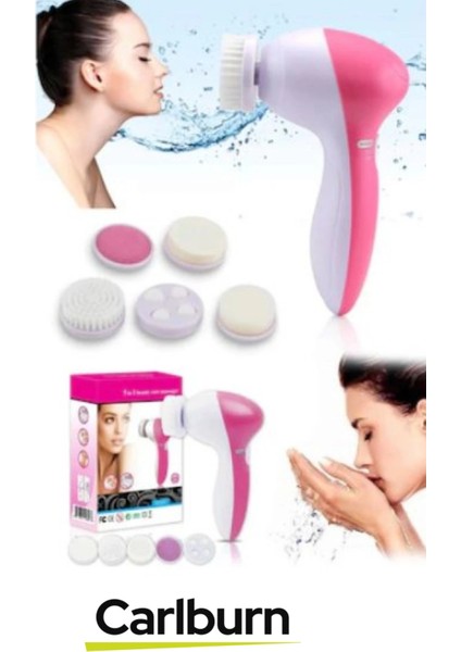 Özel Üretim 5 In 1 Başlıklı Pilli Yüz Temizleme Cilt Bakımı Siyah Nokta Masaj Peeling Fırça Seti fiyatları