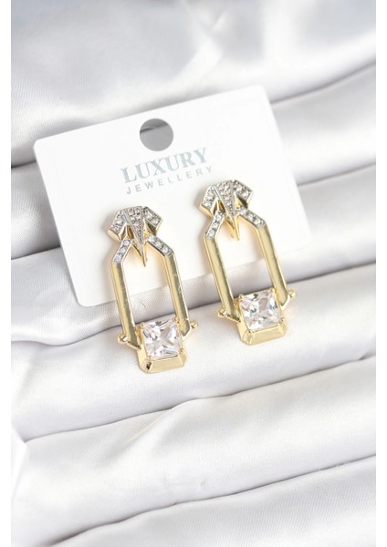 Bfs Pirinç Gold Renk Vintage Kadın Küpe