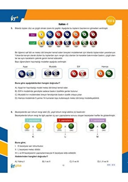 KR Akademi LGS Relaks Fen Bilimleri Soru Fasikülü 8. Sınıf 80 Sayfa modelleri