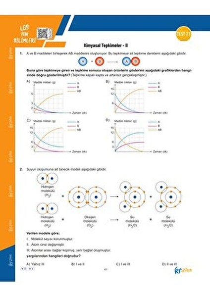 KR Akademi LGS Relaks Fen Bilimleri Soru Fasikülü 8. Sınıf 80 Sayfa