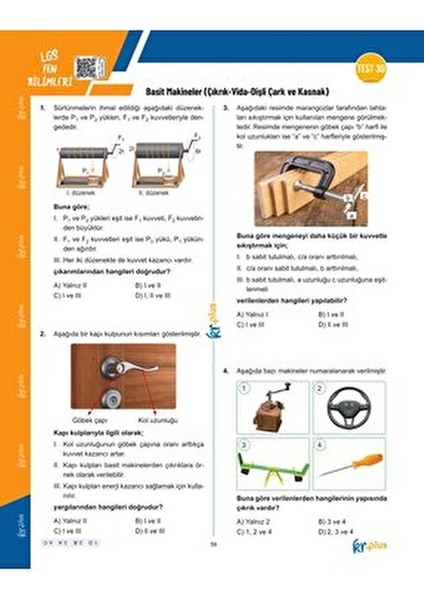 KR Akademi LGS Relaks Fen Bilimleri Soru Fasikülü 8. Sınıf 80 Sayfa