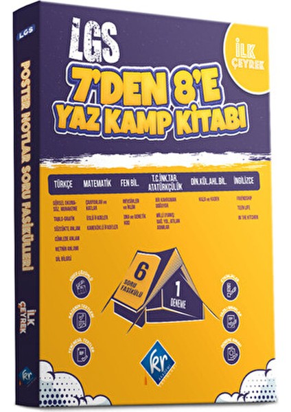 KR Akademi LGS 7'den 8'e Yaz Kamp Kitabı Soru Bankası 8. Sınıf 2025 fiyatları