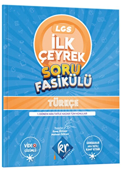 KR Akademi LGS 7'den 8'e Yaz Kamp Kitabı Soru Bankası 8. Sınıf 2025