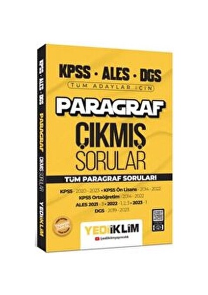 2024 KPSS ALES Paragraf Çıkmış Sorular Mesleki Hazırlık 272 Sayfa fiyatları