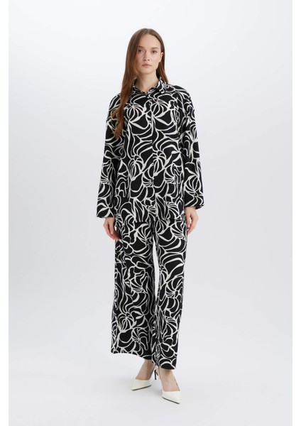 Regular Fit Desenli Bürümcük Uzun Kollu Gömlek D8631AX25SP fiyatları