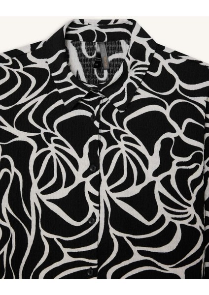 Regular Fit Desenli Bürümcük Uzun Kollu Gömlek D8631AX25SP