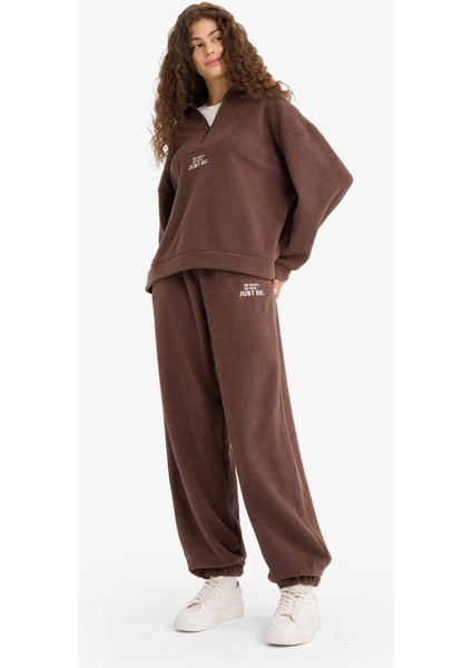 Standart Fit Beli Bağcıklı Cepli Polar Eşofman Altı Y2650AZ25WN fiyatları