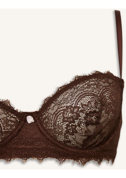 Bağcıklı Dantelli Kapsız Pedsiz Balenli Balkonet Sütyen Fall in Love F7024AX25WN modelleri
