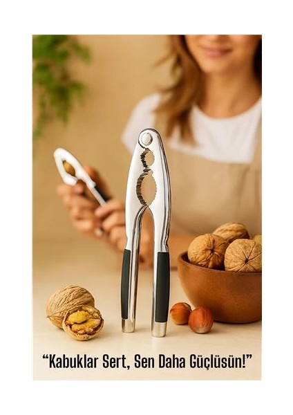 Bfs Metal Ceviz Kıracağı – Kauçuk Tutma Yerli | Fındık, Ceviz, Badem Için Ergonomik Kırıcı