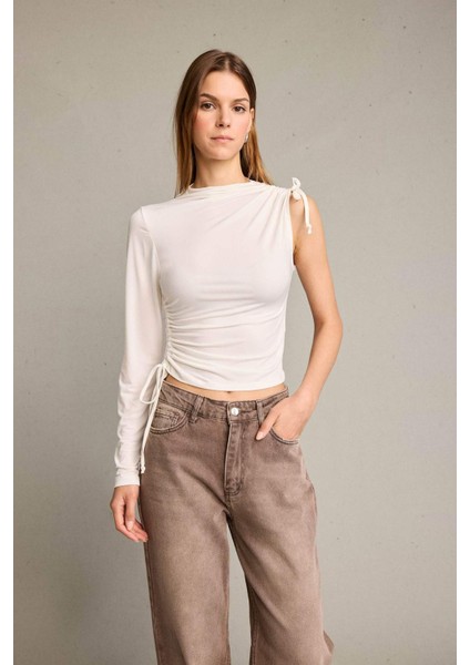 Tek Omuzlu Büzgülü Bluz G5051AX25WN modelleri