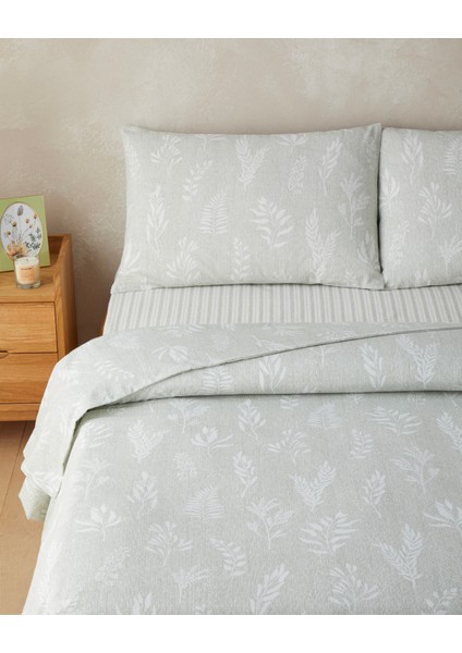 Florine Kolay Ütülenir Çift Kişilik Nevresim Takımı 200X220 cm Açık Yeşil fiyatları
