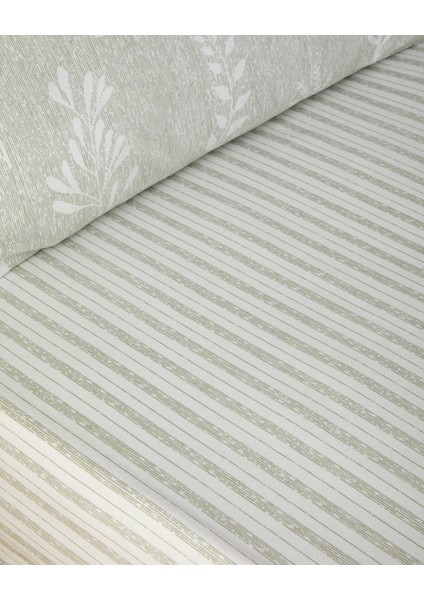 Florine Kolay Ütülenir Çift Kişilik Nevresim Takımı 200X220 cm Açık Yeşil