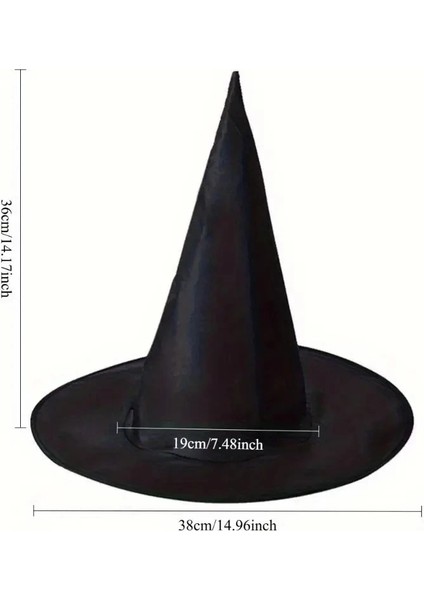 Bfs 8 Adet Siyah Cadı Şapkası – Yetişkin Çocuk Kostüm Aksesuarı fiyatları