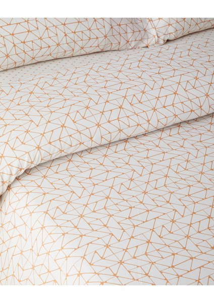 Trio Shape Kolay Ütülenir Çift Kişilik Nevresim Takımı 200X220 cm Turuncu modelleri