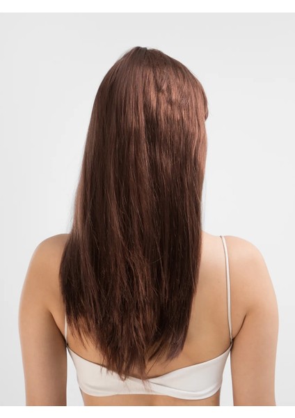 Kahve Renk Uzun Düz Parti Peruğu - Uzun Kahverengi Peruk fiyatları